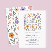 Une Petite Invitation De Baby shower Floral Fleur 