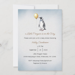 Une petite invitation de manchot en route, bébé