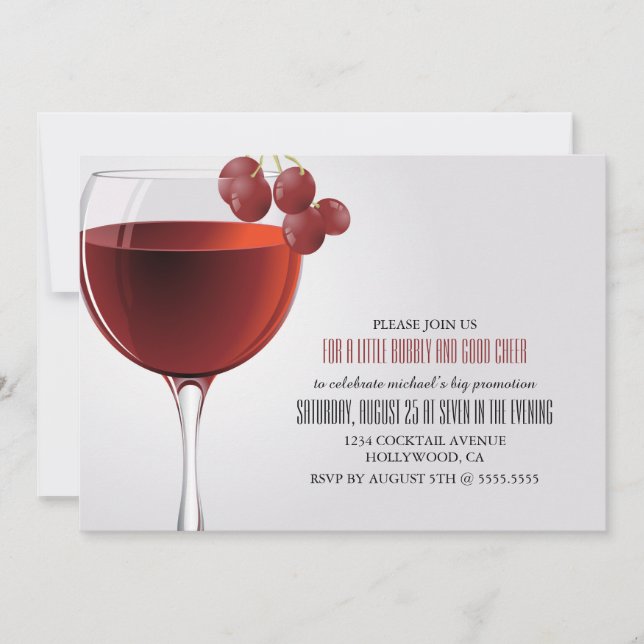 Une petite invitation pétillante de partie de (Devant)
