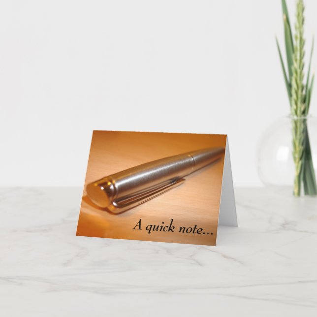 "Une petite note..." Carte de correspondance (Devant)