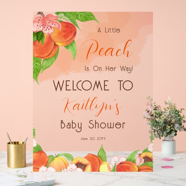 Une Petite Pêche Est En Chemin Fille Baby shower (Mariage)