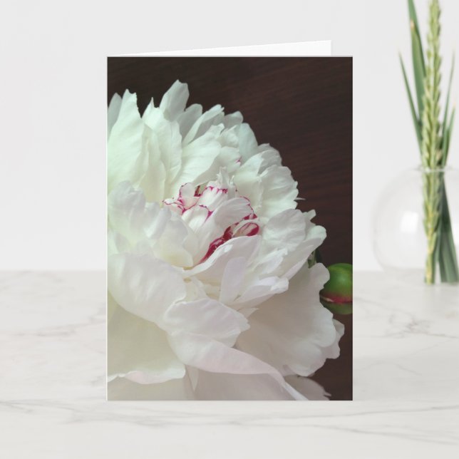 Une pivoine pour vos pensées Carte de note blanche (Devant)