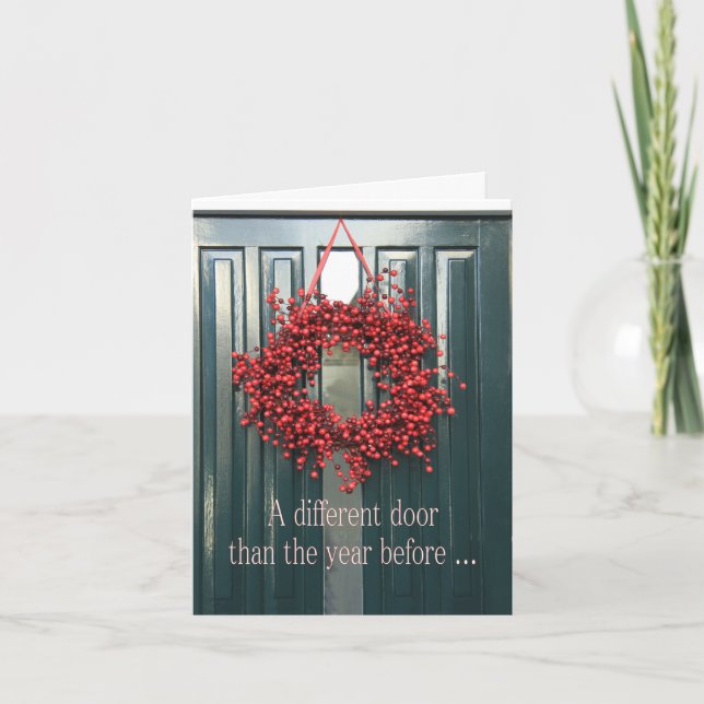 Une porte différente - Nouvelle carte de vacances  (Devant)