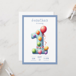 Une première année Invitation d'anniversaire simpl