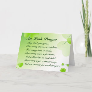 Une prière irlandaise - Carte St Patrick