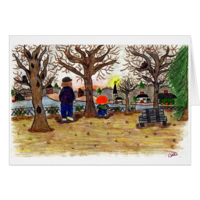 "Une promenade au coucher du soleil" (Devant horizontal)