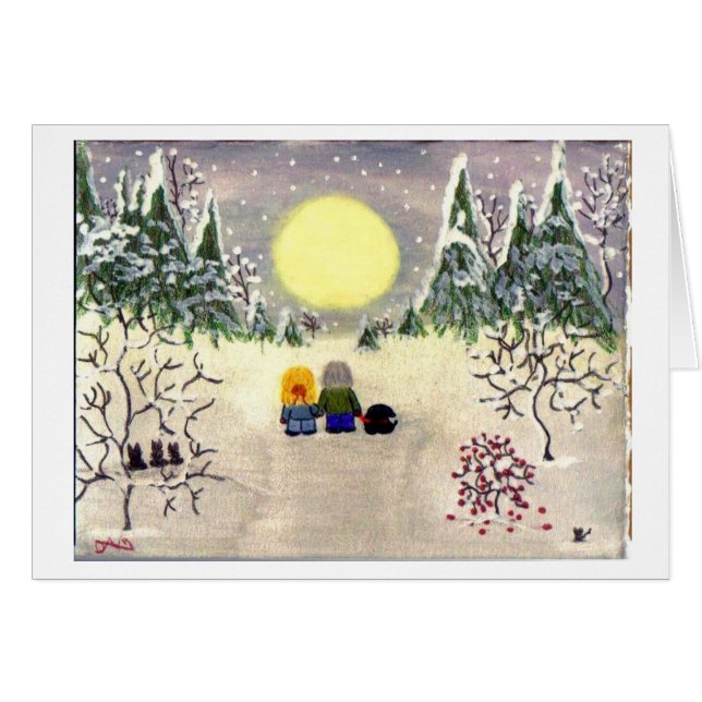 "Une promenade nocturne d'hiver" (Devant horizontal)
