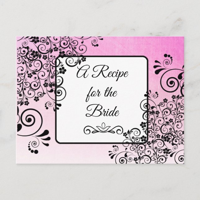 Une recette pour la carte de recette de mariage de (Devant)
