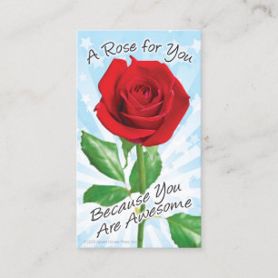 Une rose pour vous carte d'appel