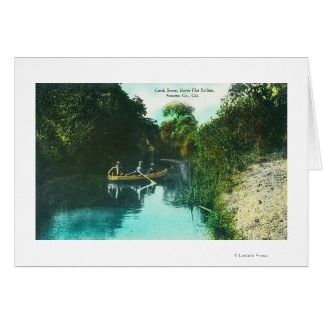 Une scène de ruisseau avec famille en canot (Devant horizontal)