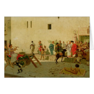 Une scène romaine de rue avec des musiciens et un