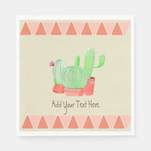 Une serviette en papier Cactus Trio