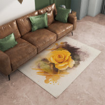 Une seule aquarelle Ruban rose jaune