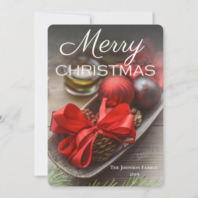 Une seule carte de Noël pleine couleur (Devant)