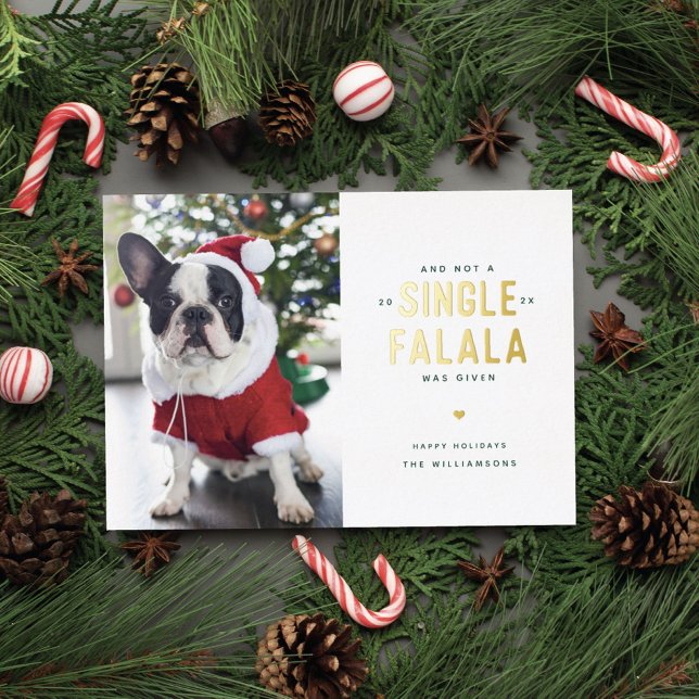 Une seule carte de vacances Falala Funny Chien Foi (funny pet holiday cards)