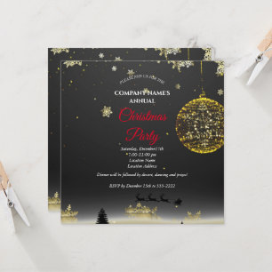 Une simple et élégante invitation à la fête de Noë