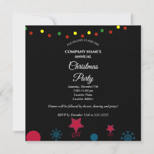 Une simple et élégante invitation à la fête de Noë