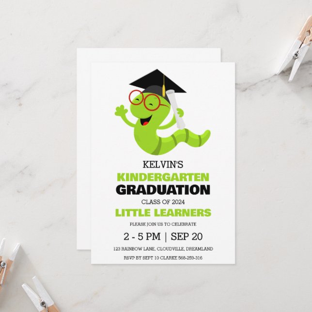 Une simple invitation à la remise des diplômes de  (Devant/Arrière en situation)