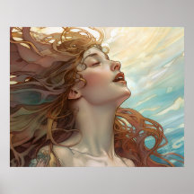 Une sirène chantant sur le poster