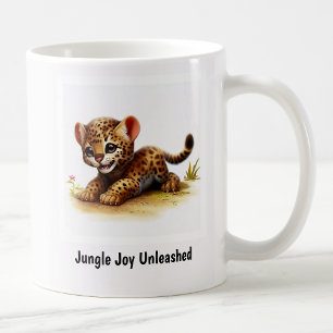 Une tasse à café ocelot peint 3D mignonne
