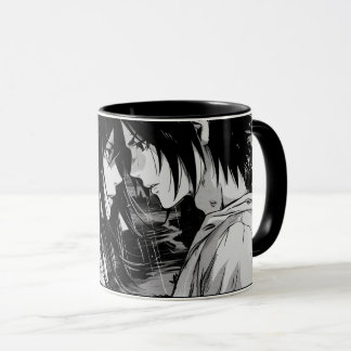 une tasse avec une illustration de dessin animé