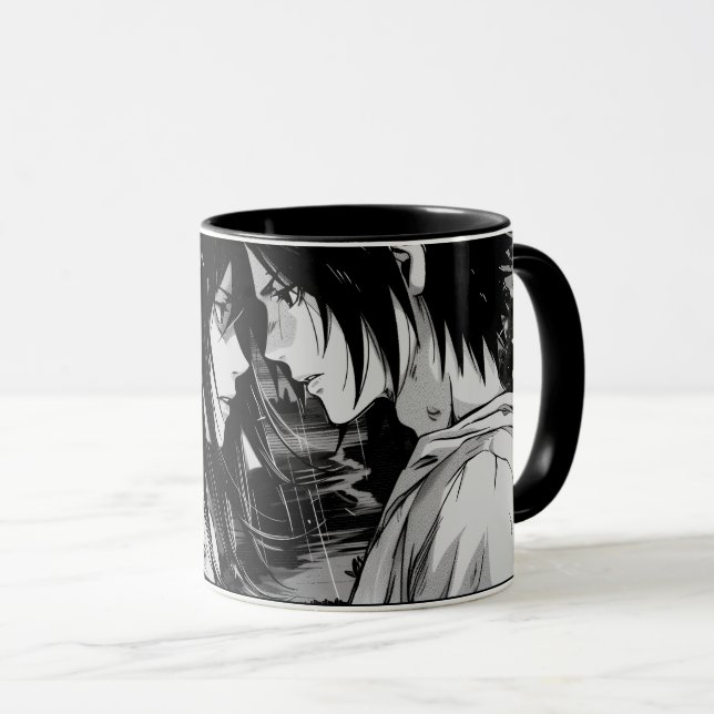 une tasse avec une illustration de dessin animé (Devant droit)