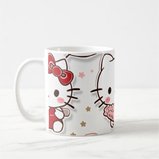 une tasse conçue avec un chaton mignon