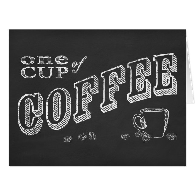 une tasse de café CHALK ART (Devant horizontal)