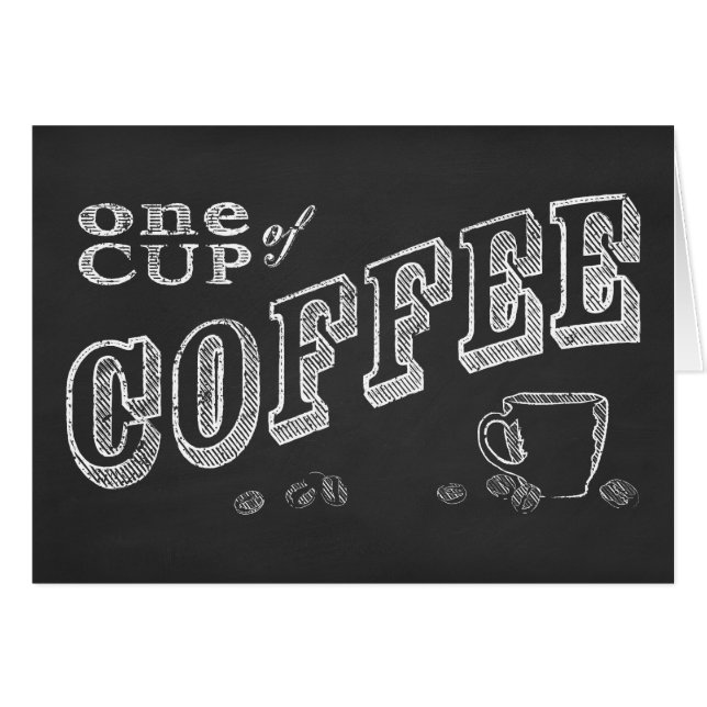 une tasse de café CHALK ART (Devant horizontal)
