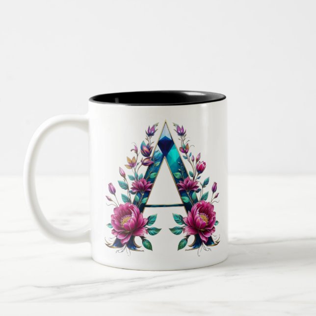 Une tasse de café - Design floral pour le don (Gauche)
