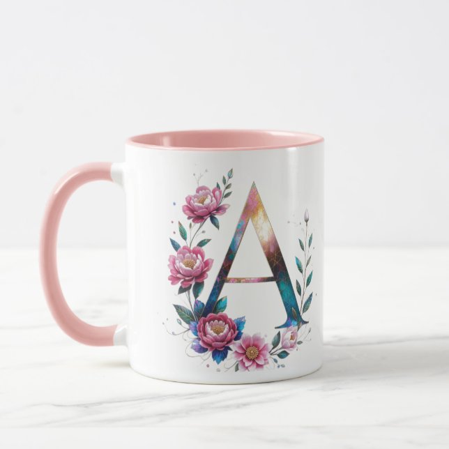 Une tasse de café - Design floral pour le don (Gauche)