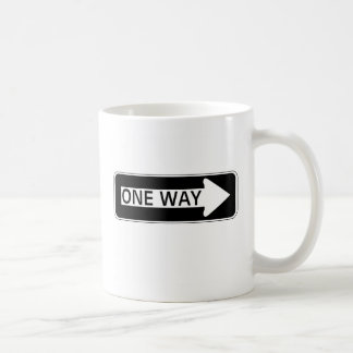 Une tasse de signe de manière