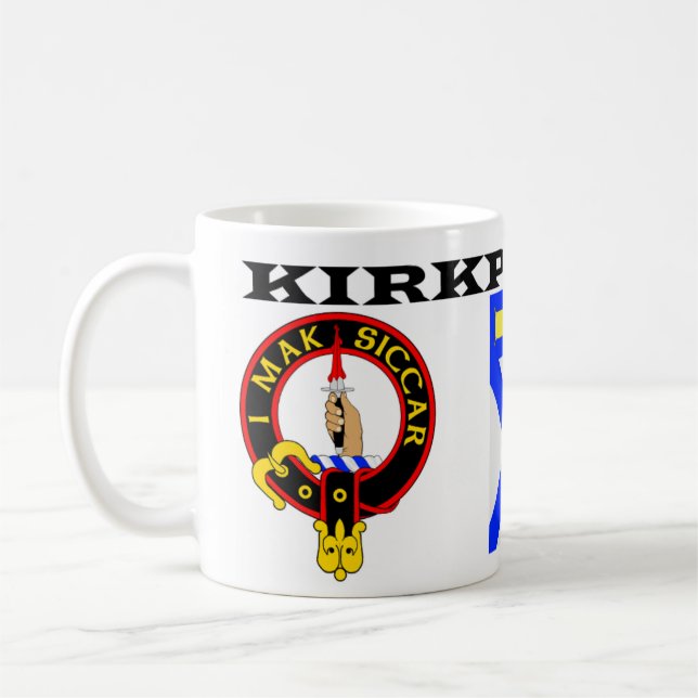 Une tasse Kirkpatrick avec des badges rouges (Gauche)