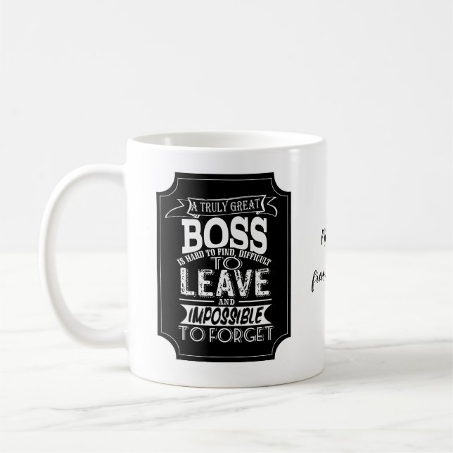 Une tasse véritablement grande de patron (Gauche)