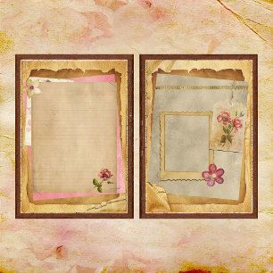 Une touche de page de journal de junk rose