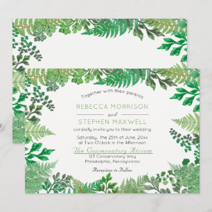 Une verdure élégante   Invitations de mariage Wild