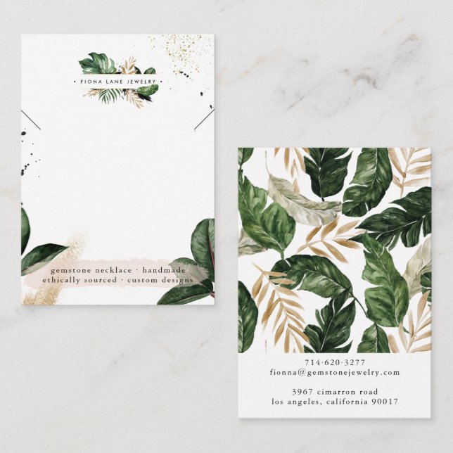 Une verdure estivale glamour | Carte d'affichage d (Devant / Derrière)