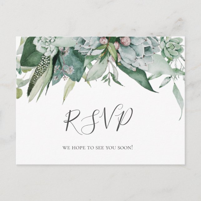 Une verdure succulente | Carte postale Mariage RSV (Devant)