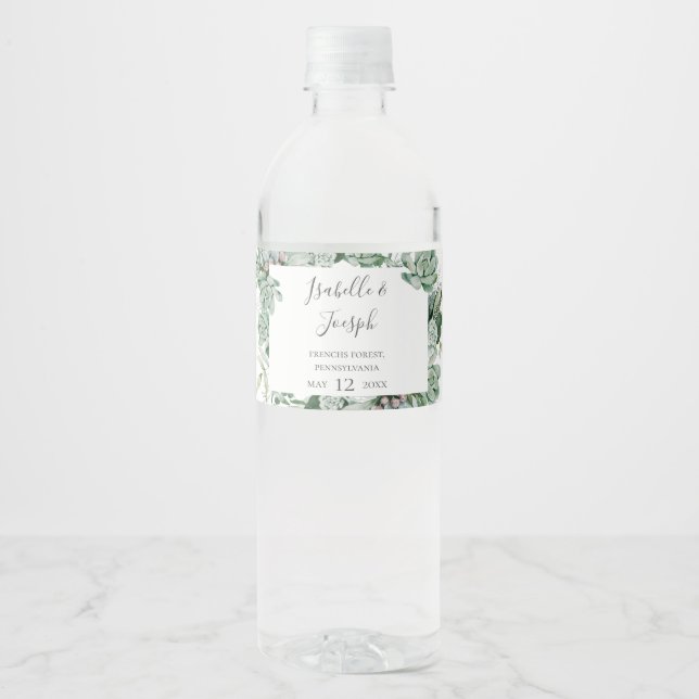Une verdure succulente | Étiquette de bouteilles d (Devant)