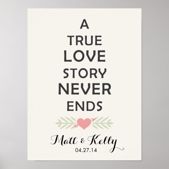 Une Vraie Histoire D'Amour... | Toile & Posters (Devant)