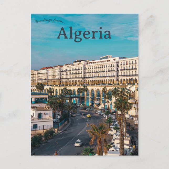 Une vue d'Alger Carte postale d'Algérie (Devant)