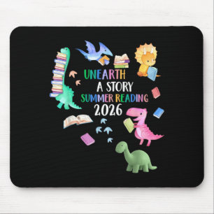 Unearth a Story Dinosaur Book 2026 Summer Reading Mouse Pad