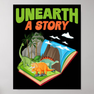 Unearth a Story Dinosaur Book 2026 Summer Reading Poster