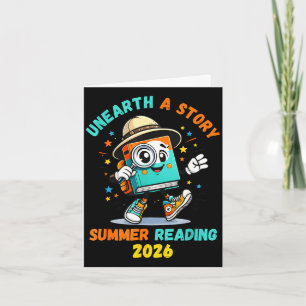 Unearth a story funny library summer reading 2026 card