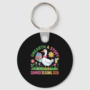 Unearth a story summer 2026 silly goose reading keychain