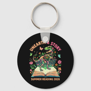 Unearth a Story Summer Library Reading 2026 Dino Keychain