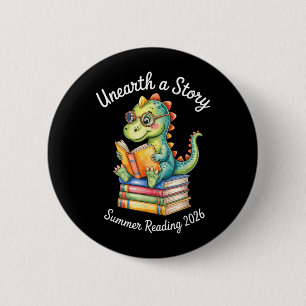 Unearth a Story Summer Reading 2026 Book Lovers 2 Inch Round Button