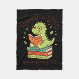 Unearth A Story Summer Reading 2026 Dino Fleece Blanket