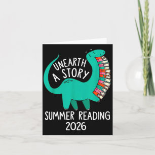 Unearth a Story Summer Reading 2026 Dinosaur Books Card