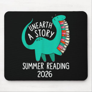 Unearth a Story Summer Reading 2026 Dinosaur Books Mouse Pad